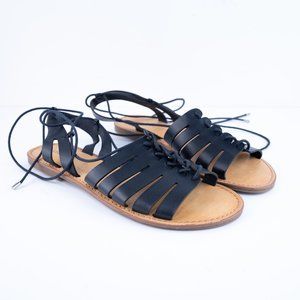 Gladiator Sandal Black Baku Tie-Up  Indigo rd